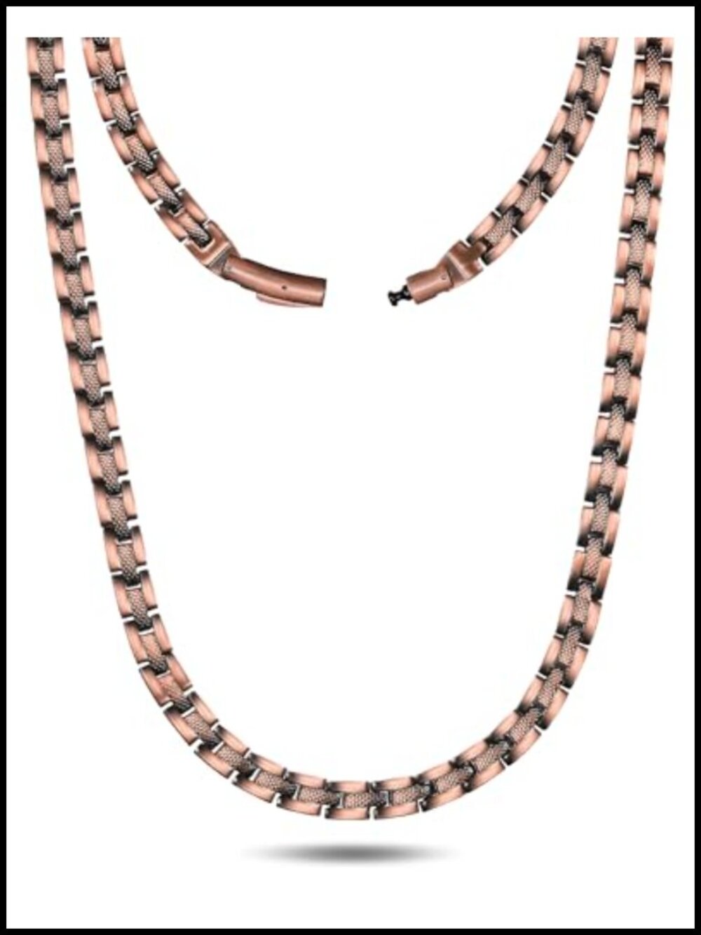 99.99% Pure Copper Magnetic Therapy Necklace with Neodymium Magnets